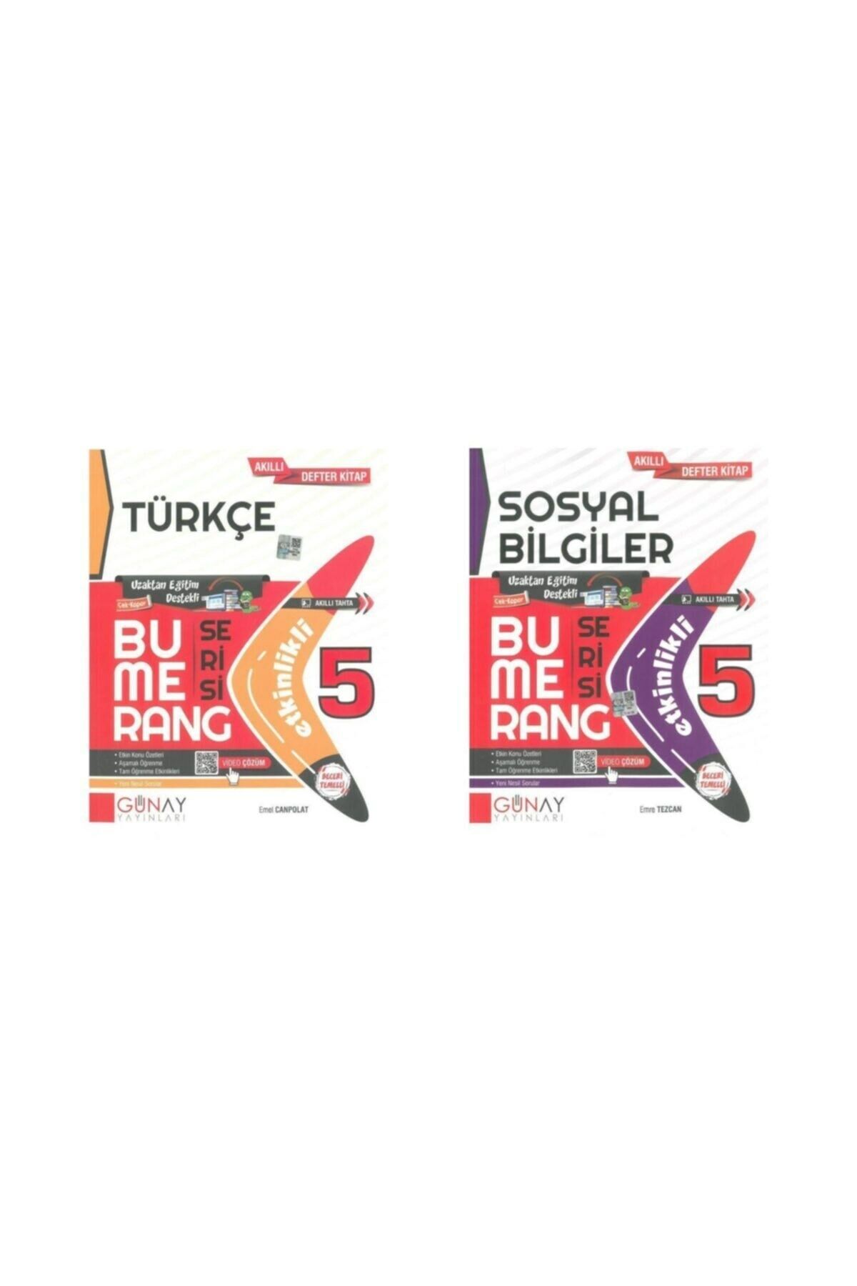 Günay 5.sınıf Bumerang Serisi Türkçe - Sosyal Bilgiler Soru Bankası Seti