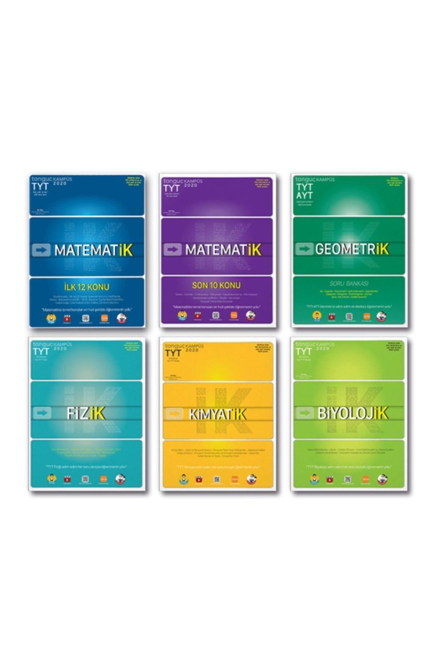 Tonguç Tyt Sayısal Full Set Matematik Fizik Kimyatik Biyolojik Geometrik 6 Kitap 2020