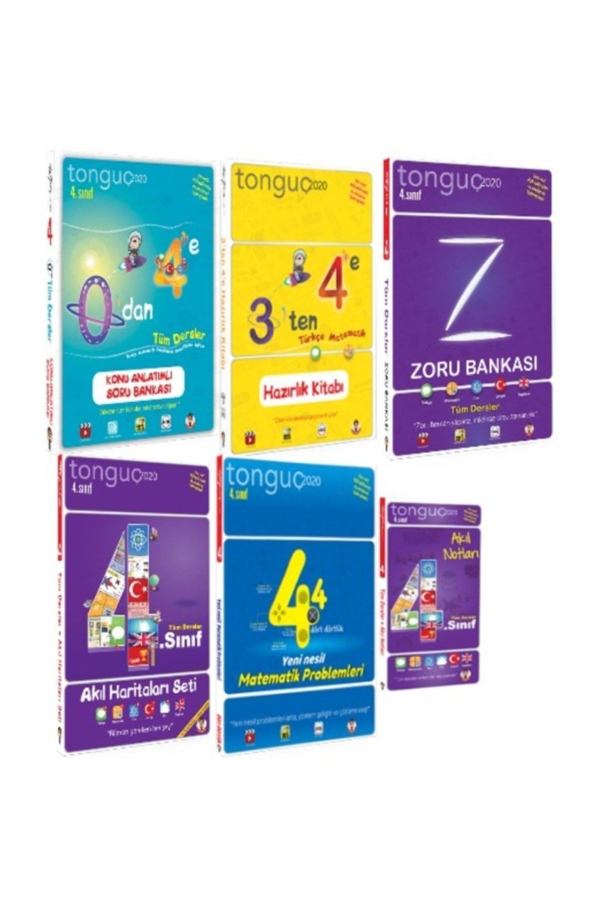 Tonguç 4. Sınıf Konu Anlatımlı Zoru Soru Bankası Kaynak Full Set 2020