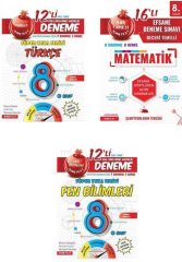 Nartest Yayınları 8.Sınıf Türkçe Matematik Fen Bilimleri 12'li Deneme Fırsat Seti