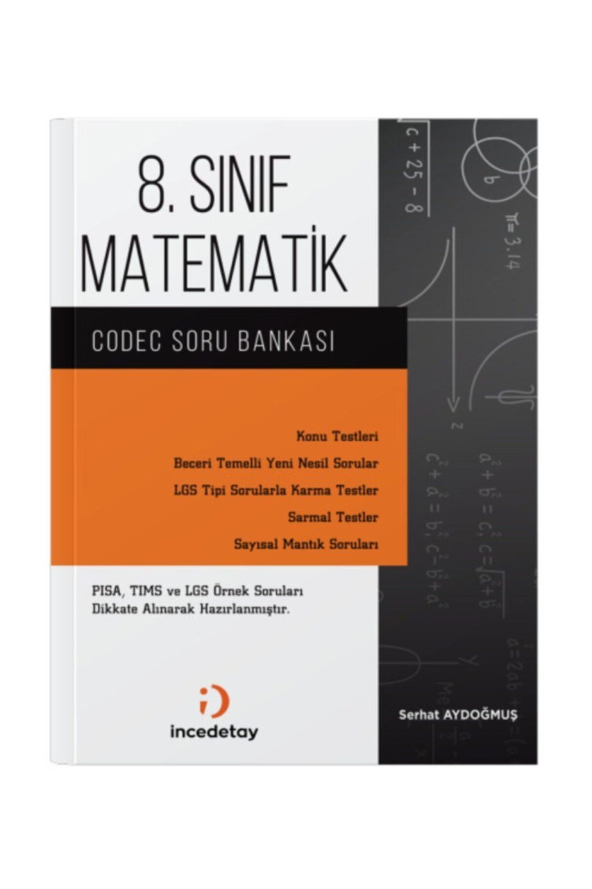 İncedetay Yayınları 8.sınıf Matematik Codec Soru Bankası