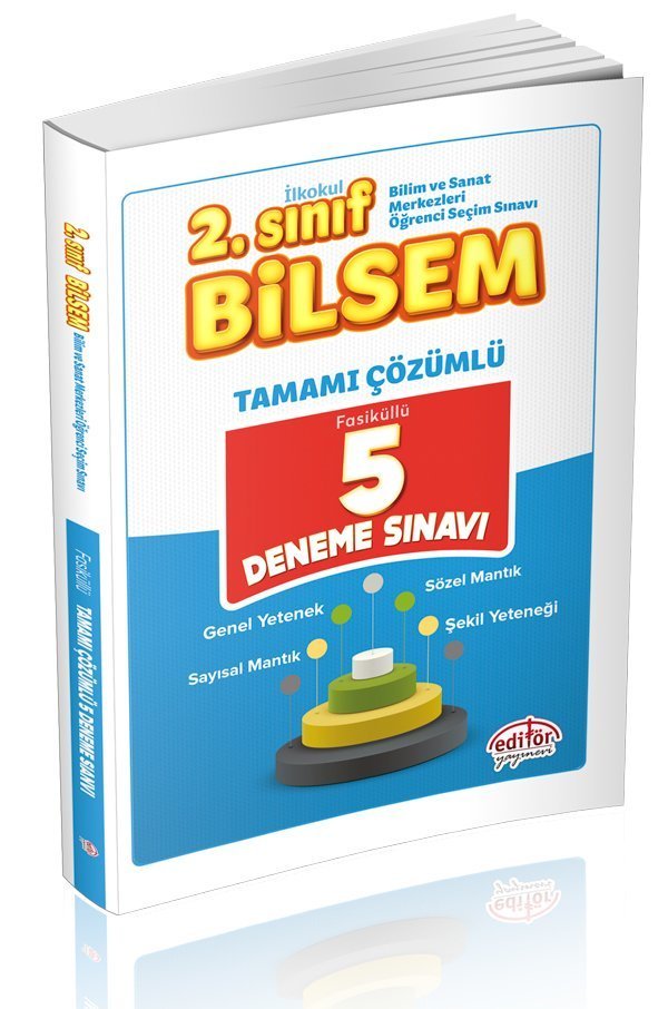 Editör Yayınları 2.Sınıf Bilsem Tamamı Çözümlü 5 Deneme Seti