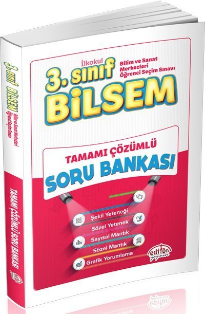 Editör Yayınları 3.Sınıf Bilsem Tamamı Çözümlü Soru Bankası