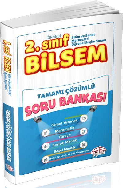 Editör Yayınları 2.Sınıf Bilsem Tamamı Çözümlü Soru Bankası