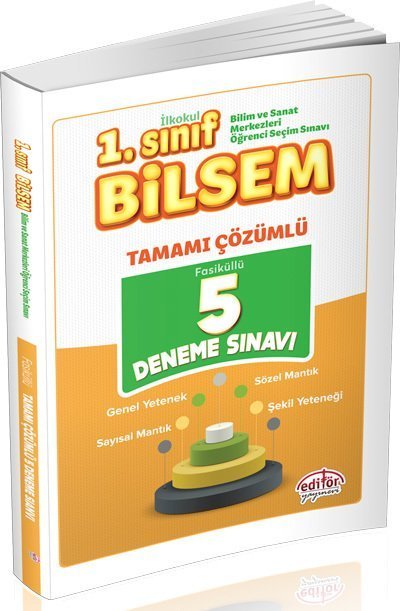 Editör Yayınları 1.Sınıf Bilsem Tamamı Çözümlü 5 Deneme Seti