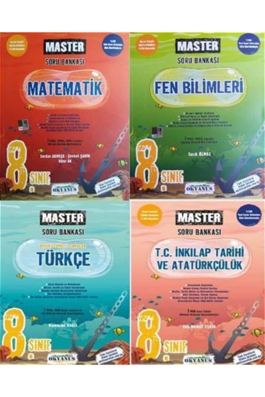 8.sınıf Lgs Master 4 Ana Branş Set- 2021 Lgs Kitapları