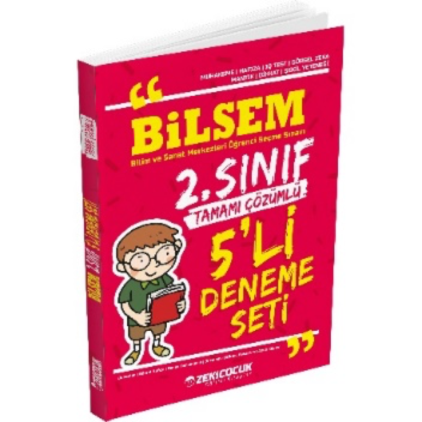 Zeki Çocuk Bilsem 2. Sınıf Tamamı Çözümlü 5li Deneme Seti