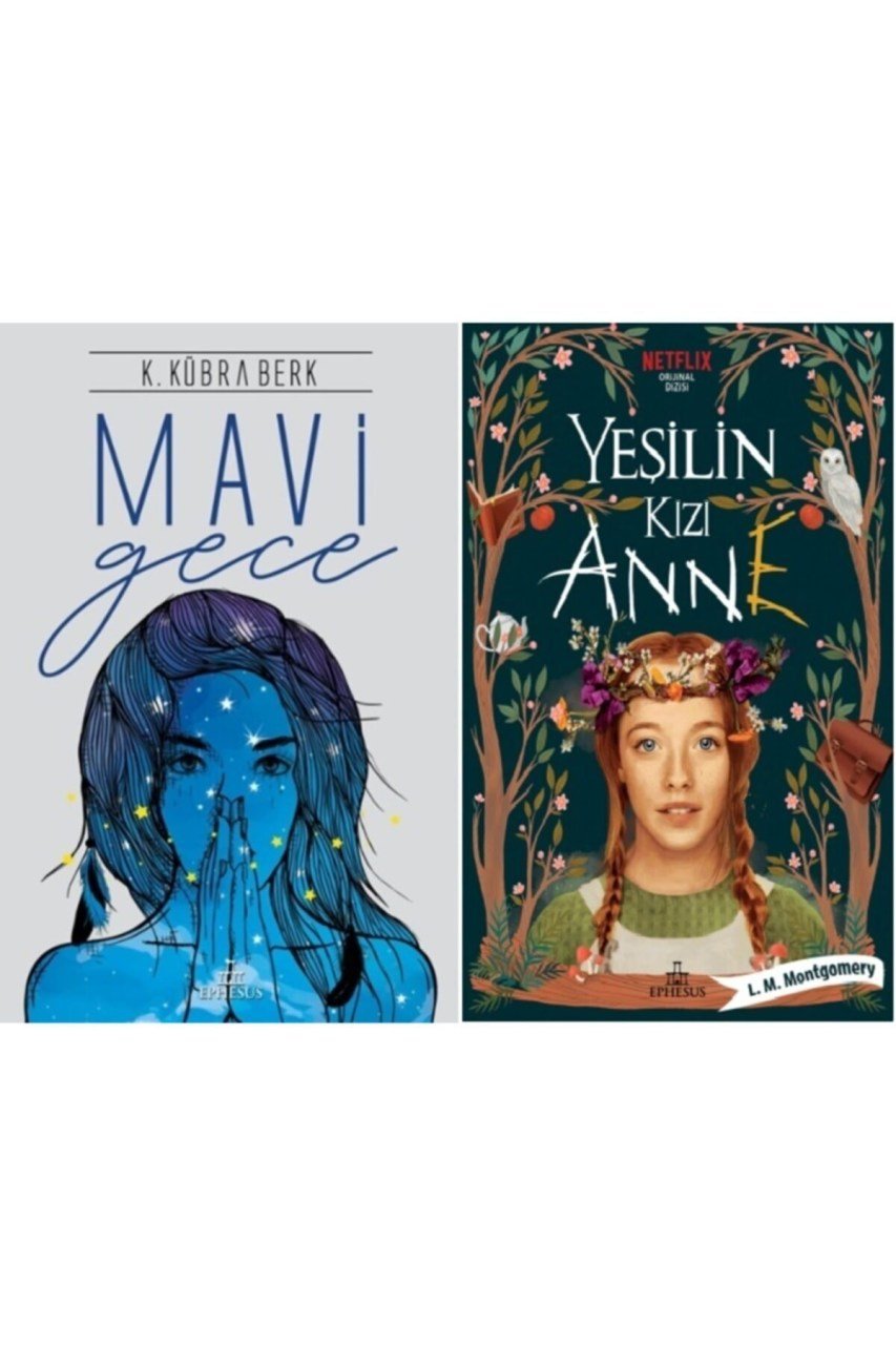 Mavi Gece (ciltsiz) - Yeşilin Kızı Anne-1 (ciltisz) Iki Kitap Set Halinde