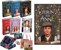 Yeşilin Kızı Anne Ciltli Kutulu Bez Çanta Afiş Rozet Hediyeli 6 Kitap Set