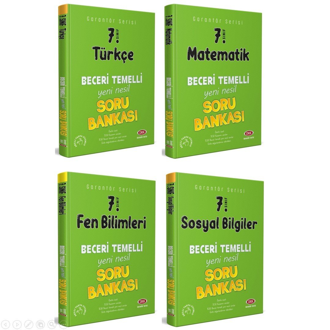 Data Yayınları 7. Sınıf 4'lü Beceri Temelli Soru Bankası(T-M-F-S)