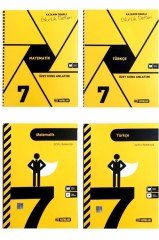 7. Sınıf Matematik Türkçe Ders Soru Bankası+Defter Seti(4 Kitap)