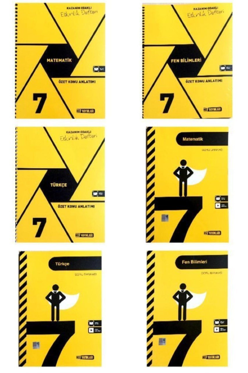 7. Sınıf 3 Ders Soru Bankası Defter Seti(6 Kitap)