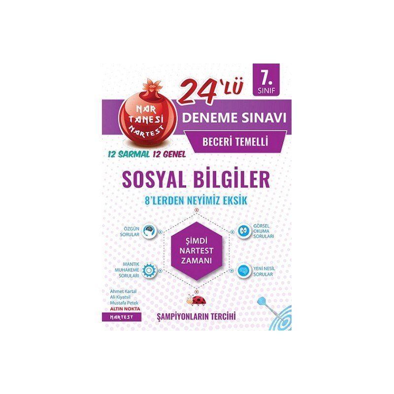 Nartest Yayınları 7.Sınıf Beceri Sosyal Bilgiler Temelli  Deneme Sınavı