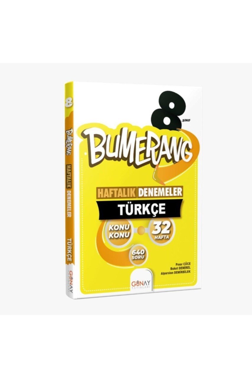 Bumerang 8.sınıf Türkçe Haftalık Denemeler (32 Hafta)