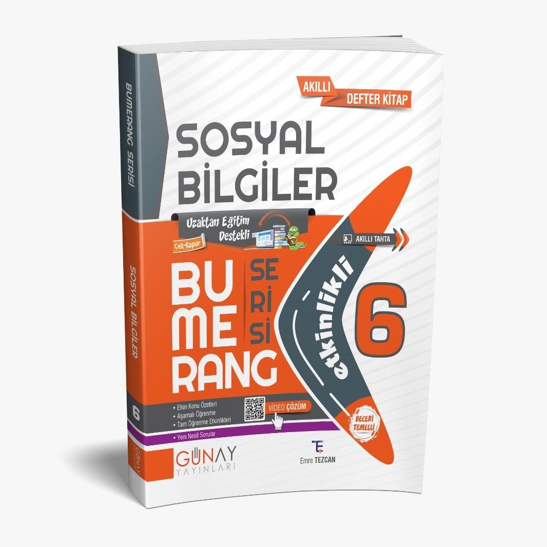 Günay Yayınları 6. Sınıf Bumerang Sosyal Bilgiler Akıllı Defter