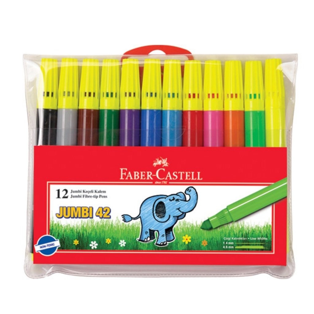 Faber Castell 12'li Jumbi Keçeli Kalem