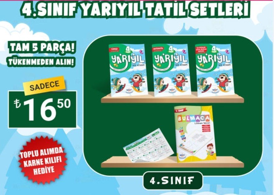 Öğretmen Evde 4. Sınıf Yarıyıl Tatil Kitabı Seti (2021)