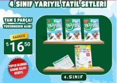 Öğretmen Evde 4. Sınıf Yarıyıl Tatil Kitabı Seti (2021)