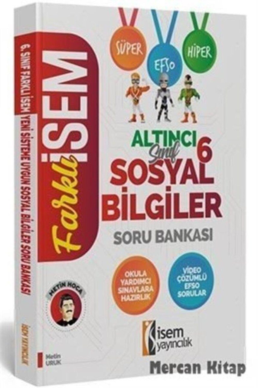 İsem Yayınları 6. Sınıf Farklı İsem Sosyal Bilgiler Soru Bankası