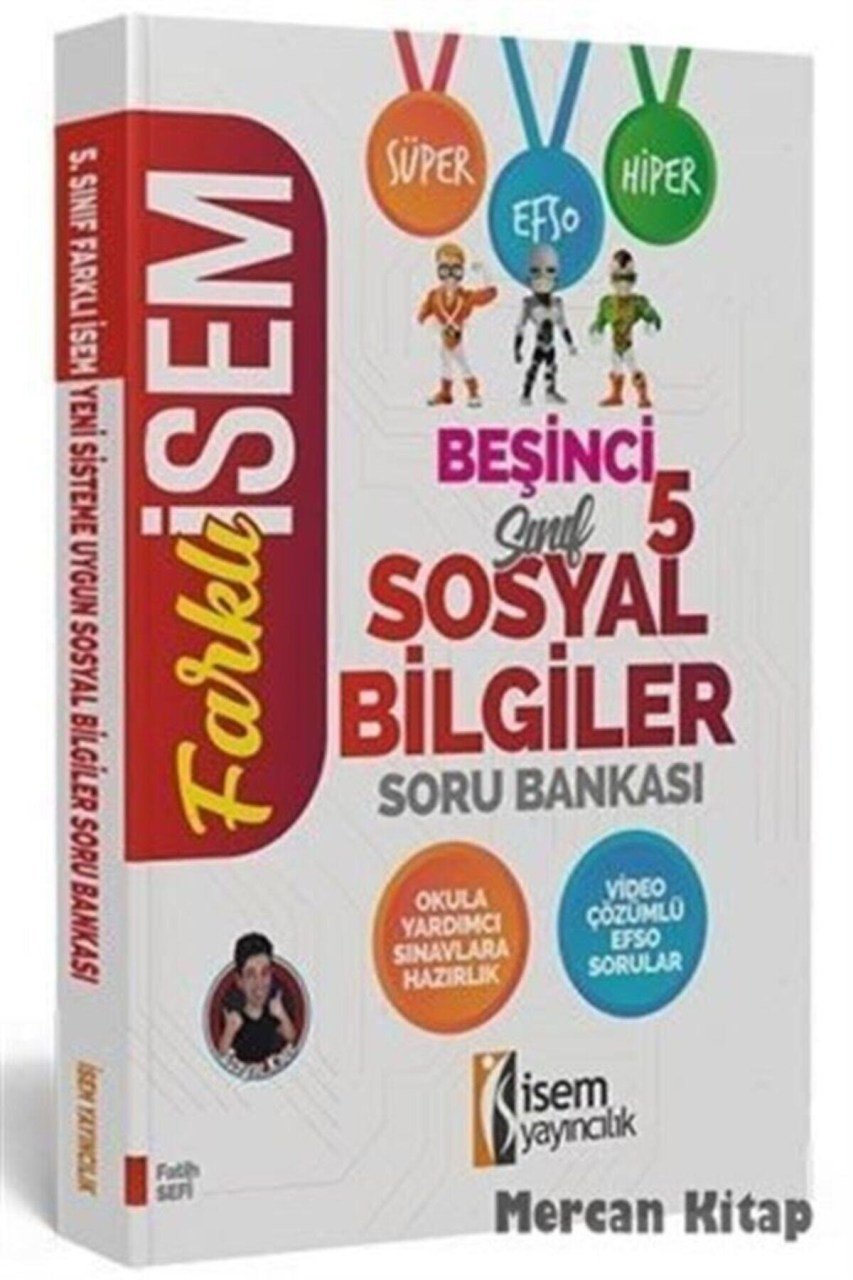 İsem Yayınları 5. Sınıf Farklı İsem Sosyal Bilgiler Soru Bankası