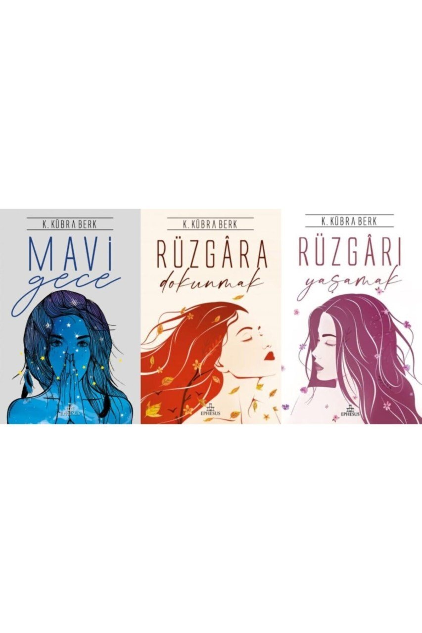 Mavi Gece Seti Kübra Berk 3 Kitap Ciltli Set- Mavi Gece- Rüzgara Dokunmak-rüzgarı Yaşamak