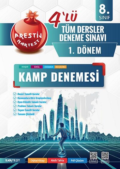 8. Sınıf Mavi Tüm Dersler 1. Dönem 4 Lü Kamp Denemesi