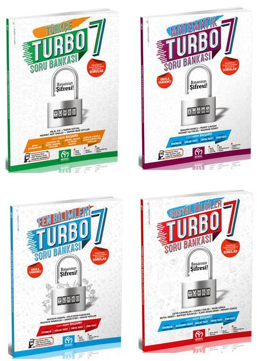 Model Eğitim Yayınları 7.Sınıf Turbo 4'lü Soru Bankası Fırsat Seti T-M-F-S