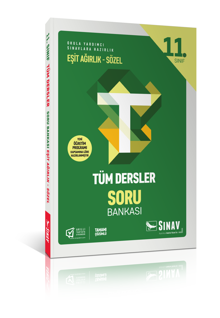 Sınav Yayınları 11. Sınıf Tüm Dersler Çözümlü Eşit Ağırlık-Sözel Soru Bankası Tek Kitap