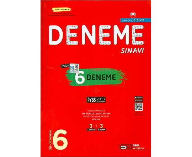 SBM Yayınları 6. Sınıf PYBS Deneme Sınavı