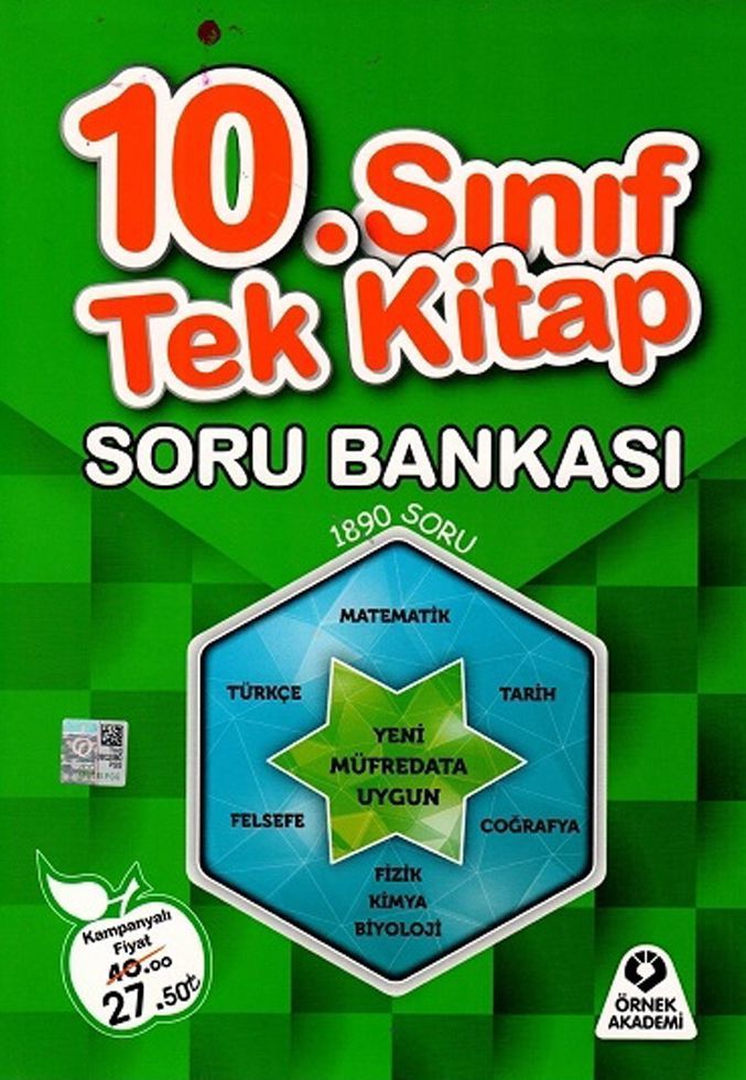 Örnek Akademi Yayınları 10.Sınıf Tek Kitap Soru Bankası