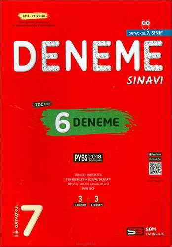 SBM Yayınları 7. Sınıf PYBS Deneme Sınavı