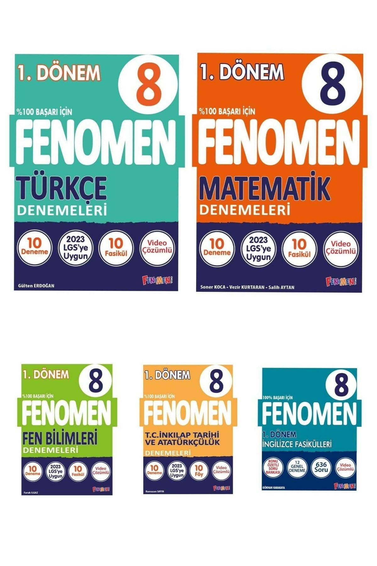 Fenomen Lgs 1.dönem Türkçe-matematik-fen-inkılap Denemeleri Ve Ingilizce Fasikülleri