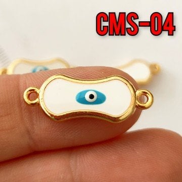 CMS-04 Altın Kaplama Mineli Gözlü Aparat Beyaz