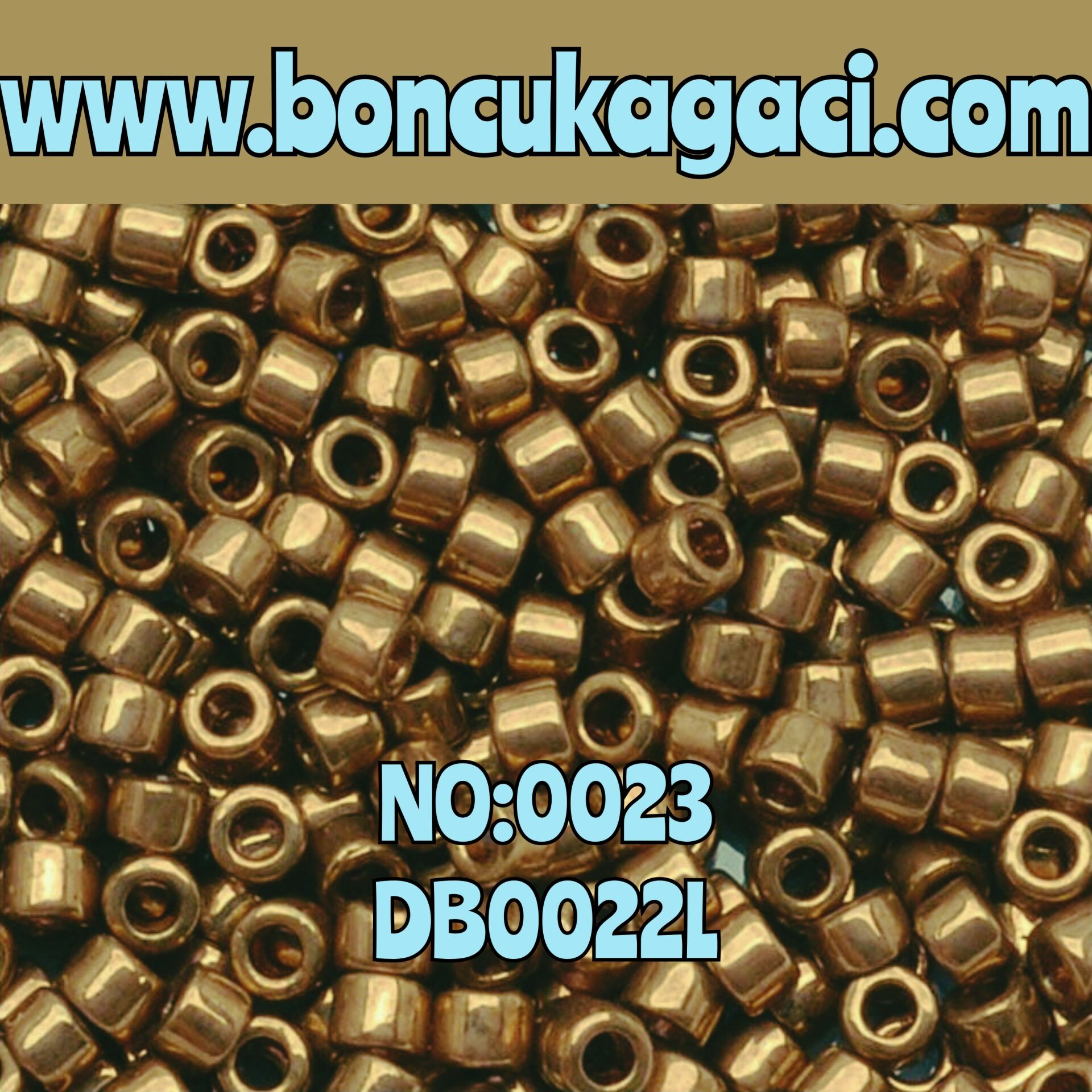 NO:023 Miyuki Delica Boncuk 11/0 DB0022L Opak Transparan Açık Bakır