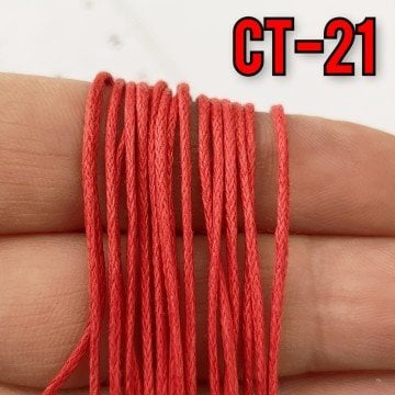 CT-21 Mercan Kırmızı 1 mm Koton İp