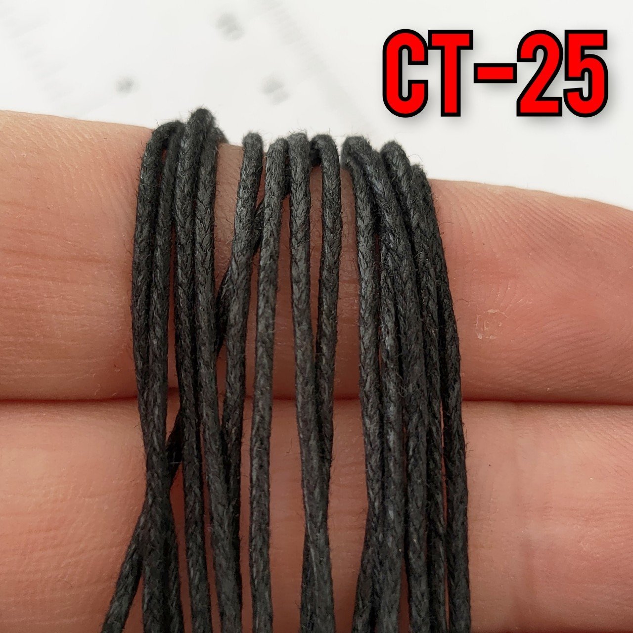 CT-25 Siyah Renk 1 mm Koton İp