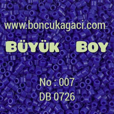 NO:007 Miyuki Delica , Miyuki Boncuk 10/0 DBM726 Opak Saks Mavi  5 gr