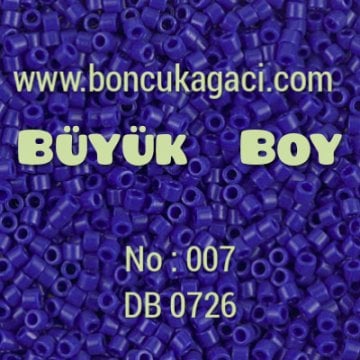 NO:007 Miyuki Delica , Miyuki Boncuk 10/0 DBM726 Opak Saks Mavi  5 gr