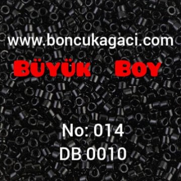 NO:014 Miyuki Delica , Miyuki Boncuk 10/0 DBM10 Parlak Siyah 5 gr
