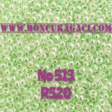 Miyuki Kum Boncuk , Miyuki Round Boncuk 11/0 No:513 R520 Parlak Mint Yeşil 10 gr