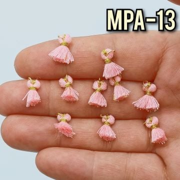 MPA-13 Karanfil Pembe Altın Halkalı Mini Püskül