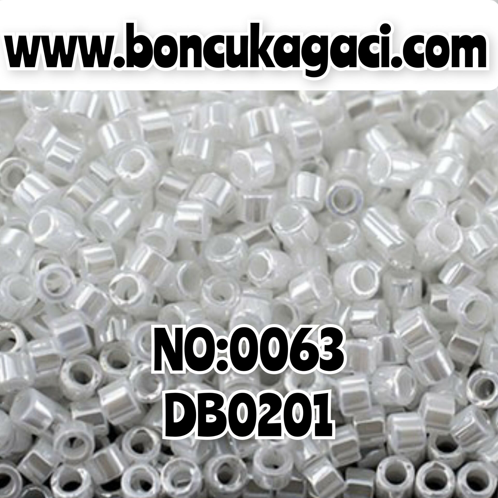 NO:063 Miyuki Delica Boncuk 11/0 DB0201 Opak Ekstra Parlak Beyaz