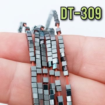 DT-309 Orjinal Antrasit Renk Küp Hematit Doğaltaş 2 mm