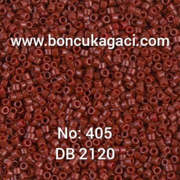 NO:405 Miyuki Delica , Miyuki Boncuk 11/0 DB2120 Bordo - Kahve