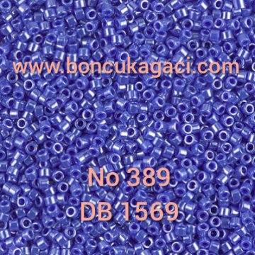 NO:389 Miyuki Delica , Miyuki Boncuk 11/0 DB1569 Sedefli Mavi