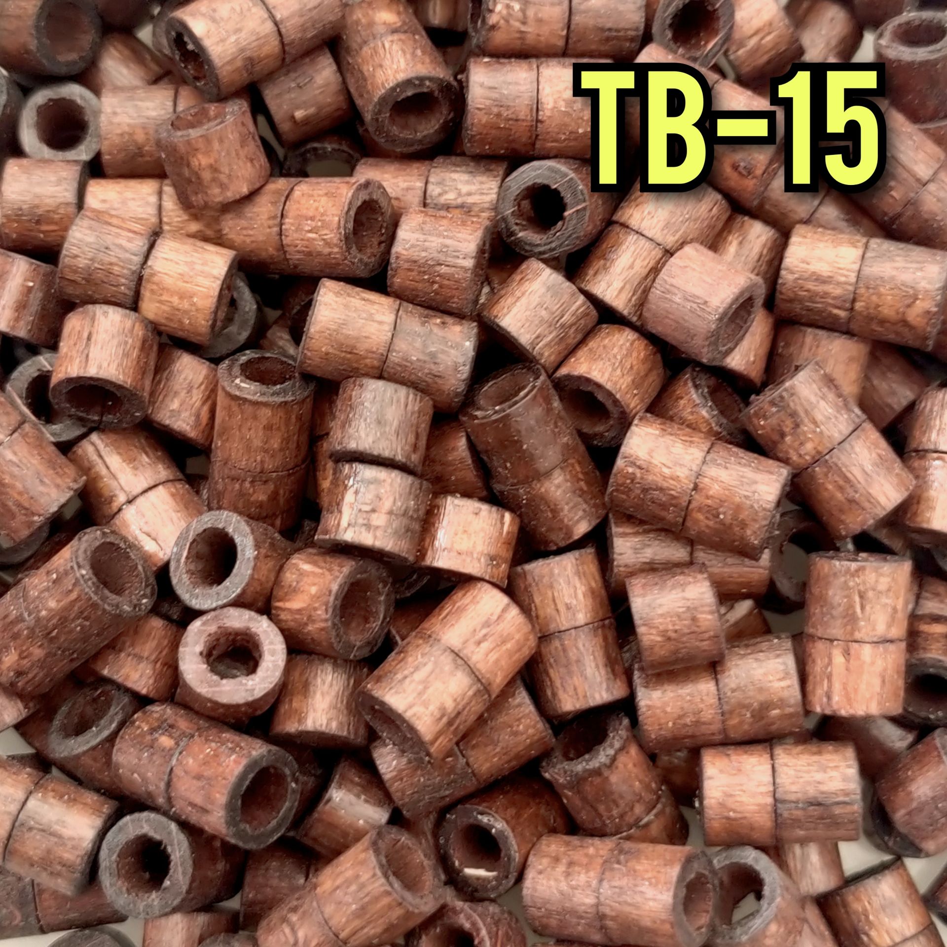 TB-015 Koyu Kahve Rondel Kesim Ahşap Boncuk 4,5*6 mm