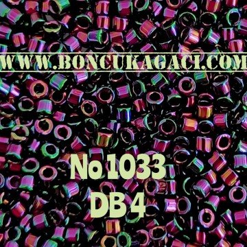 NO:1033 Miyuki Delica , Miyuki Boncuk 11/0 DB4 Yanar Döner Mor
