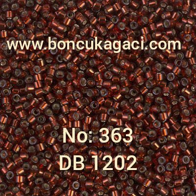 NO:363 Miyuki Delica , Miyuki Boncuk 11/0 DB1202 Kristal Kızıl