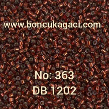 NO:363 Miyuki Delica , Miyuki Boncuk 11/0 DB1202 Kristal Kızıl