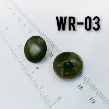 WR-03 Siyah Eskitme Wrap Düğmesi 20 mm